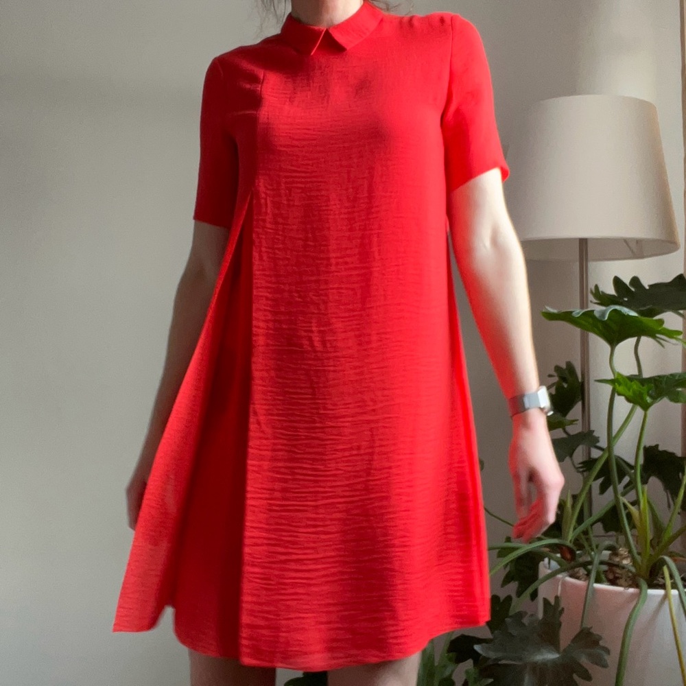 COS Shift Dress Bright Red Size 6